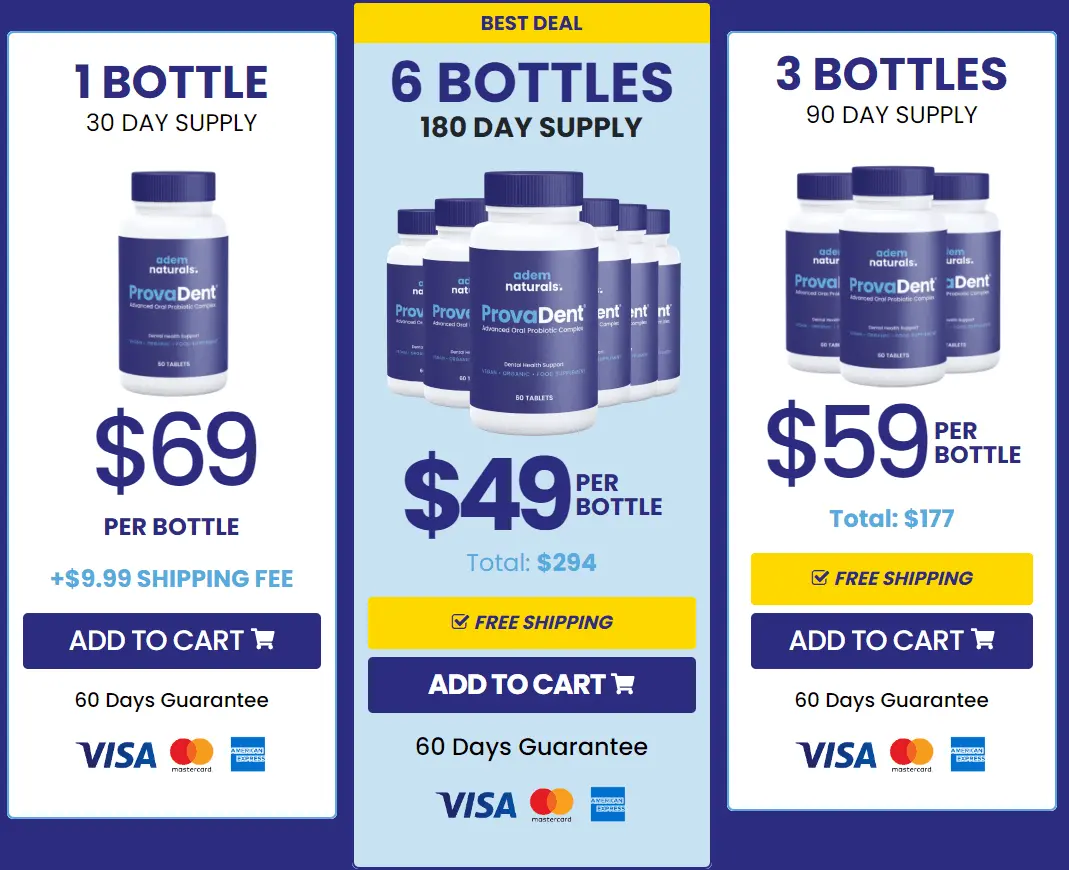 Provadent-pricing